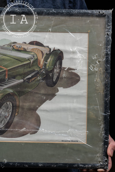 Vintage Framed M.G. Concept Car Art Illustration