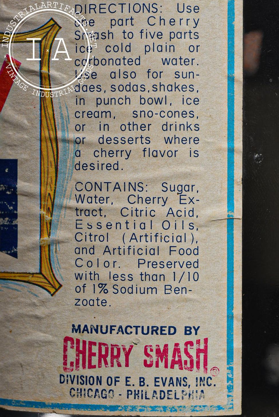 Vintage Cherry Smash Soda Fountain Syrup Dispenser