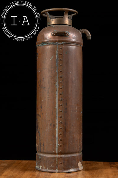 Antique Copper Fire Extinguisher
