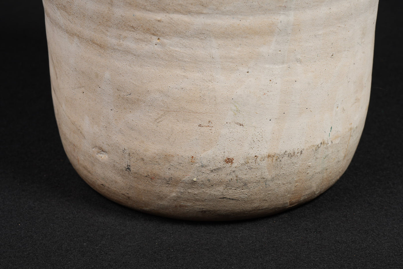 c. 1910s W. D. Suggs 4-Gallon Stoneware Churn with Lid and Dasher