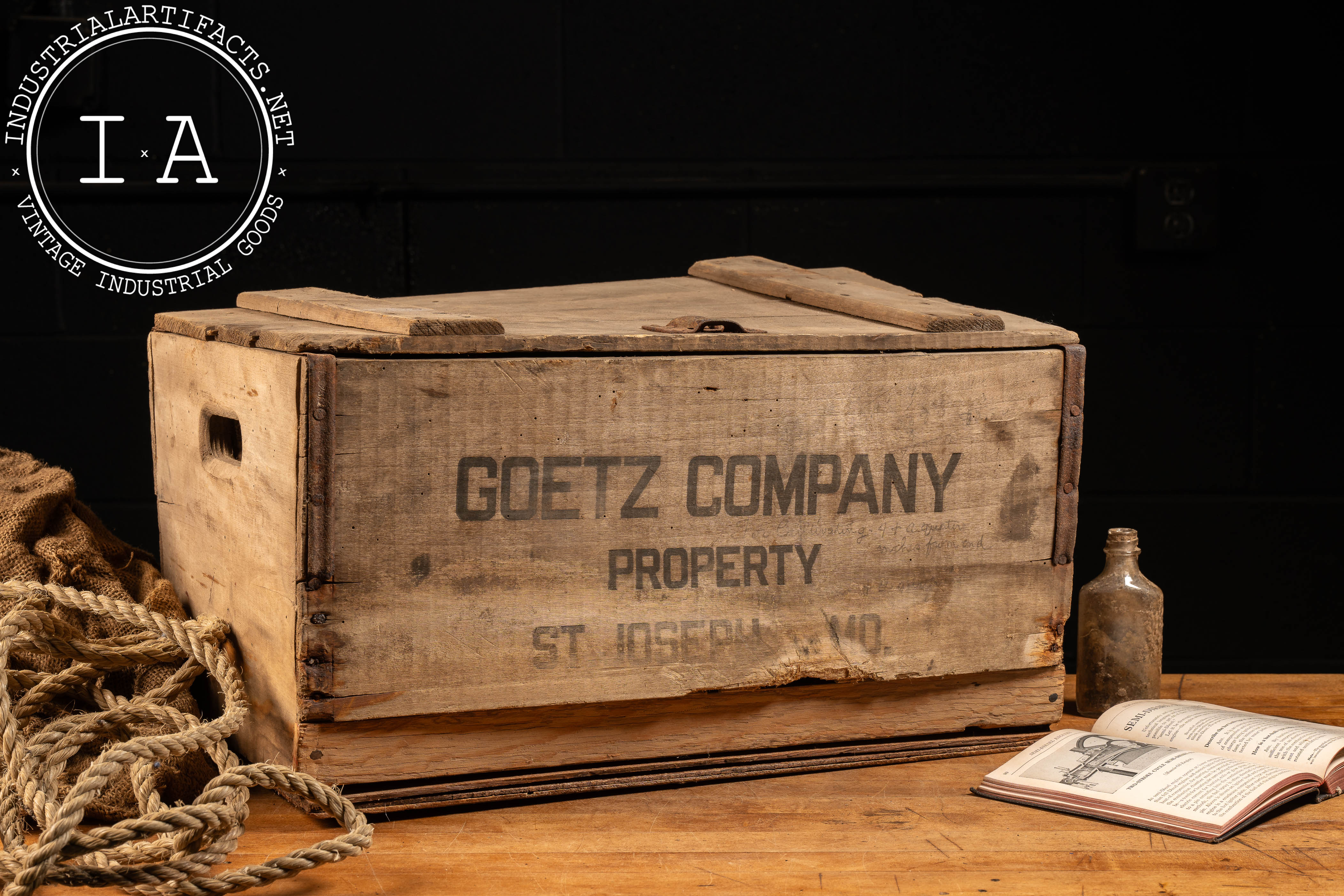 Early 20th Century Brewing Company Shipping Crate – Industrial Artifacts