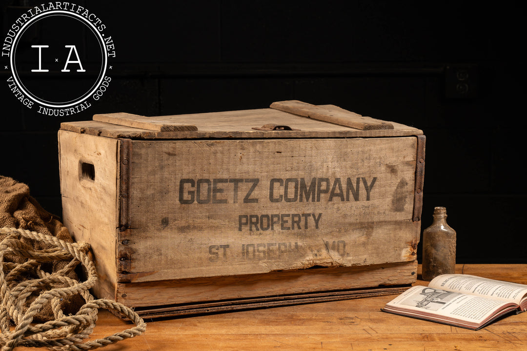 Early 20th Century Brewing Company Shipping Crate – Industrial
