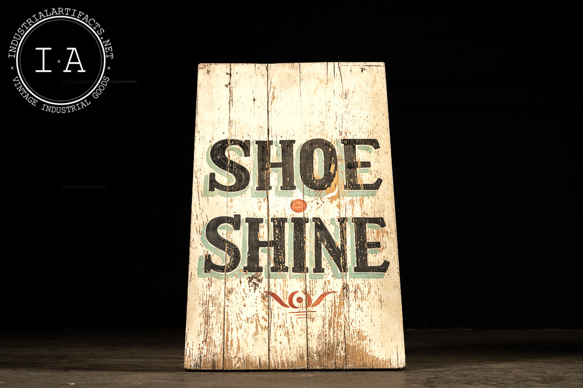 Early 20th Century Sandwich Board Shoe Shine Sign