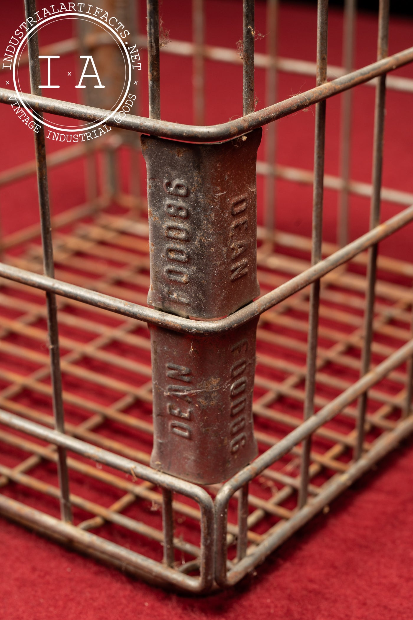 Vintage Dean Foods Wire Frame Crate