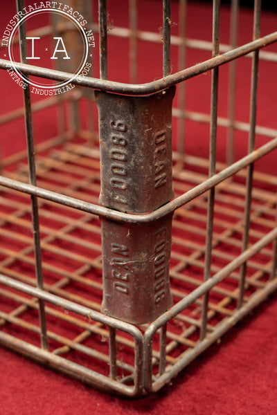 Vintage Dean Foods Wire Frame Crate