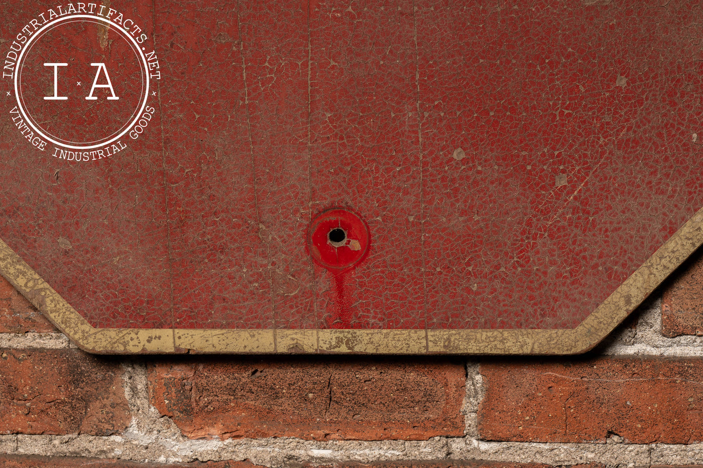Vintage Reflective Wooden Stop Sign