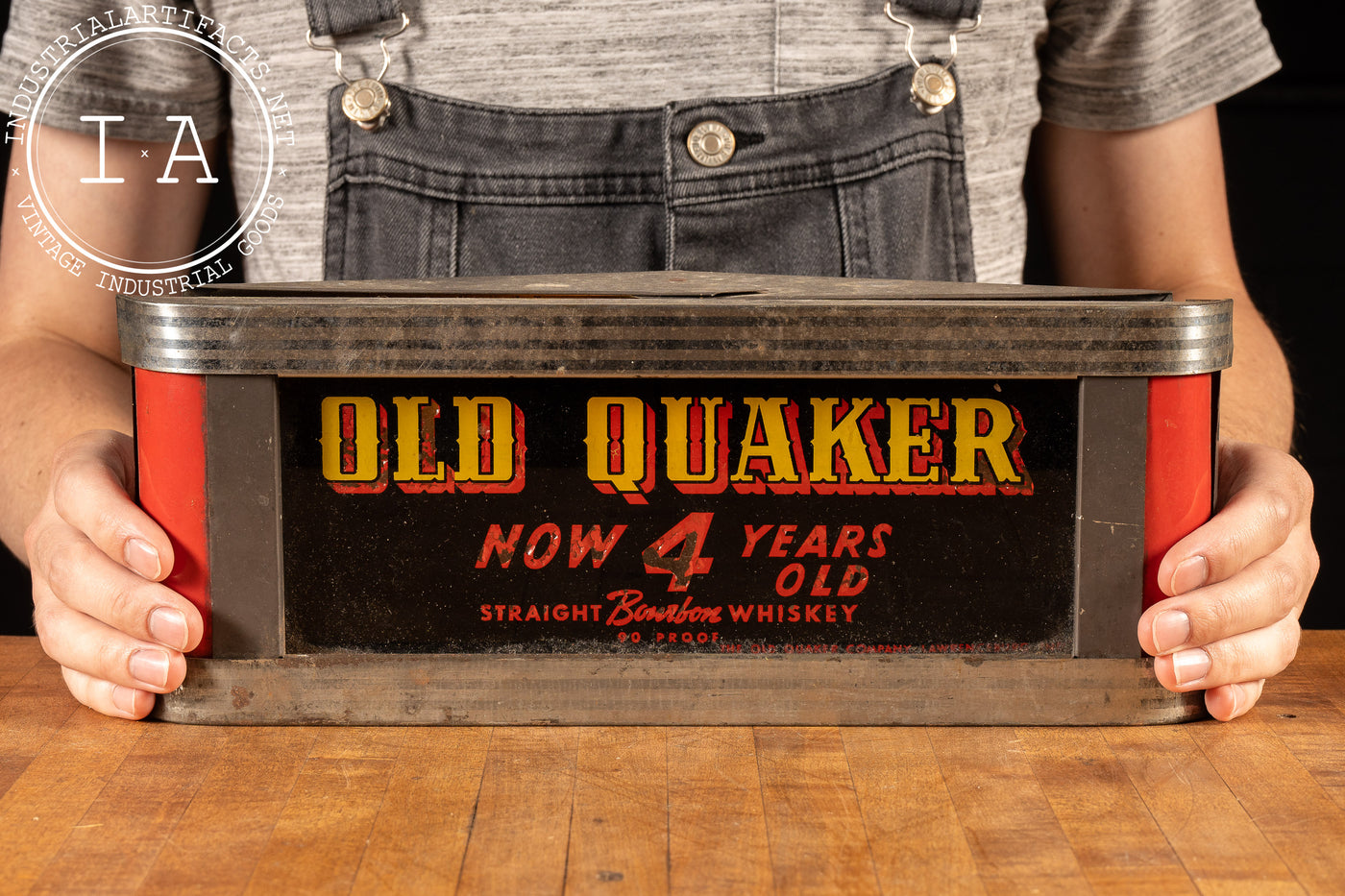 Art Deco Old Quaker Lighted Bar Sign