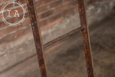 Antique Industrial Steel Folding Ladder