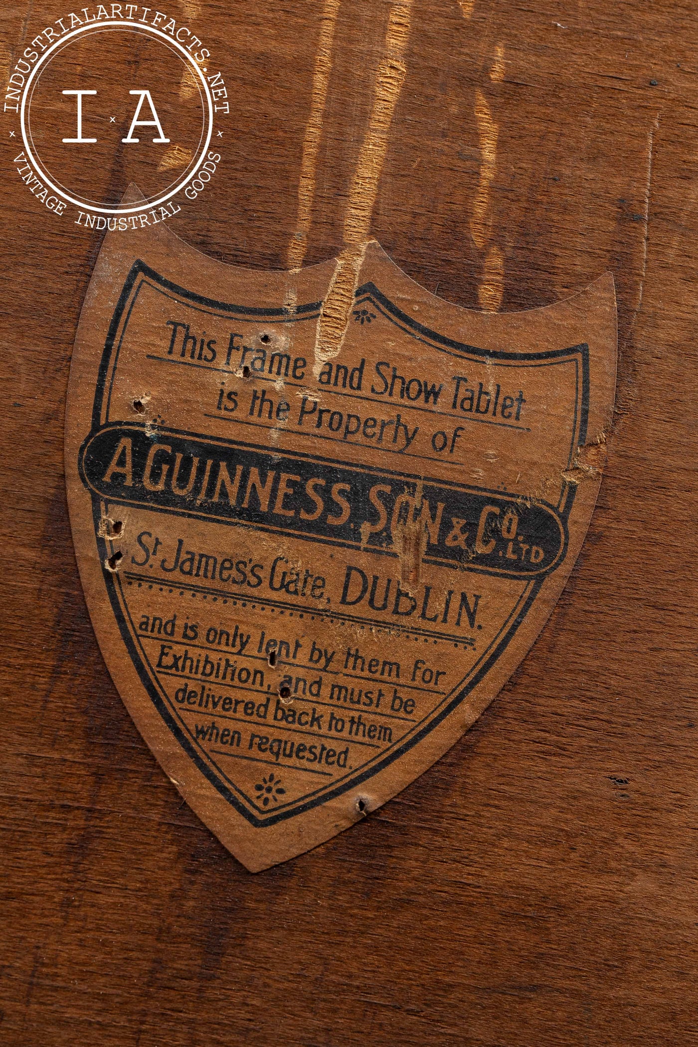 Antique Guinness on Draught Framed Sign