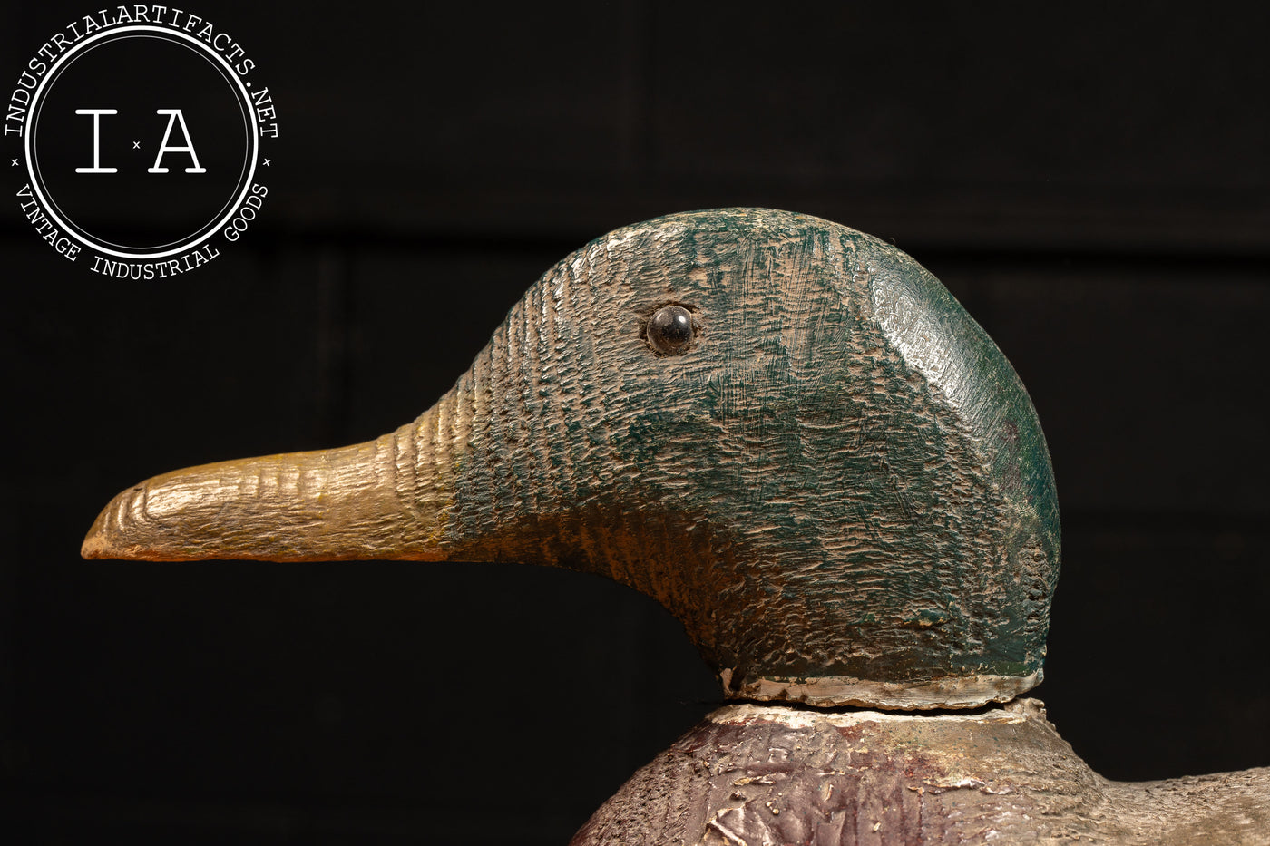 Primitive Wooden Mallard Drake Decoy