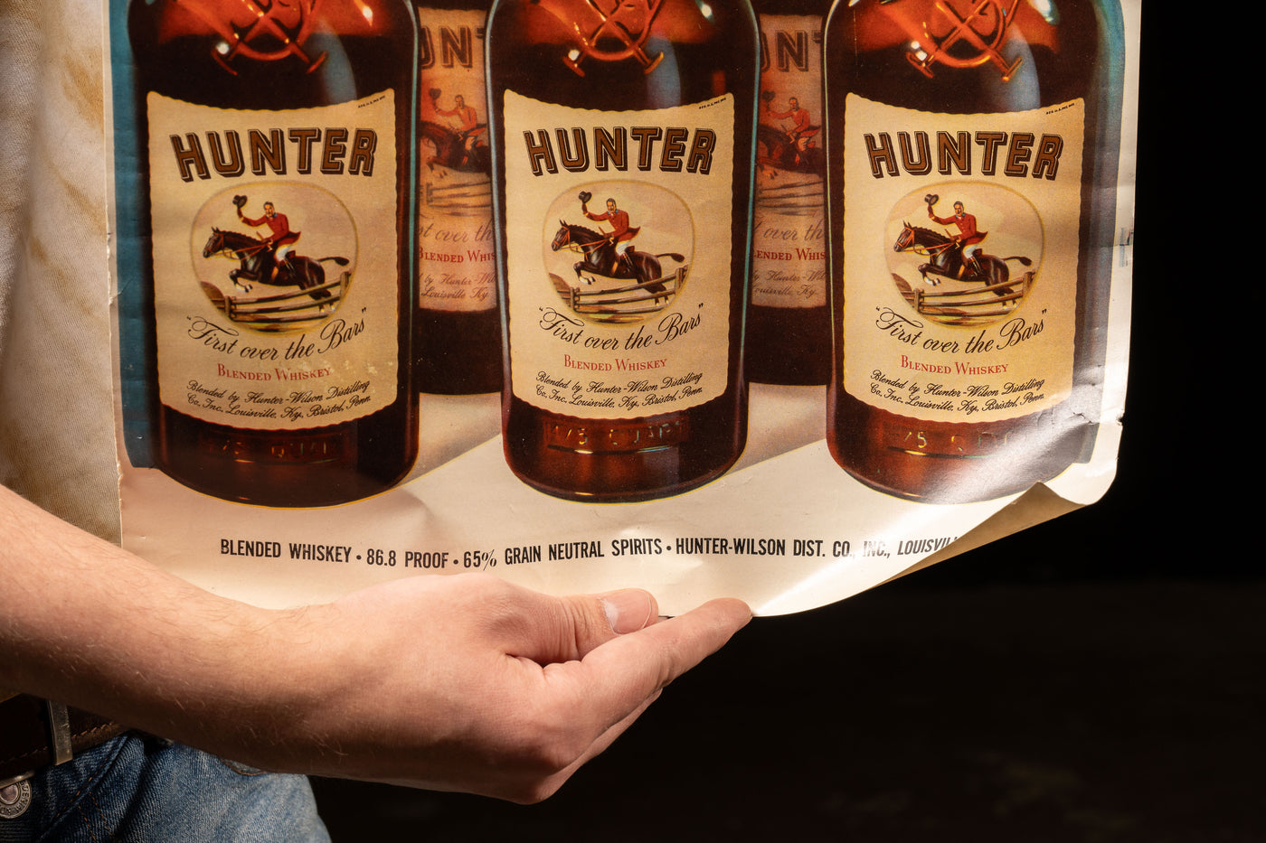 Vintage Hunter Whiskey Litho Print Ad