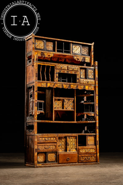 Early Meiji Period Japanese Elm Shadona Cabinet