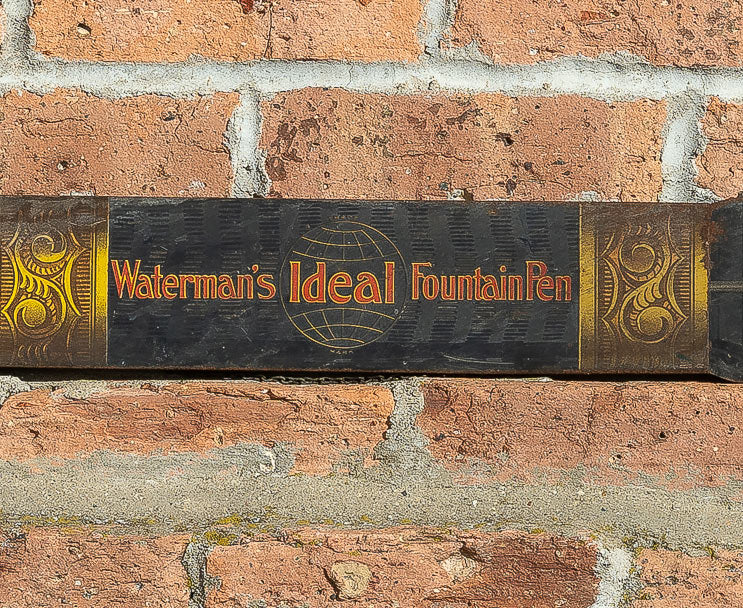 Antique Watermans Ideal Pen Trade Sign