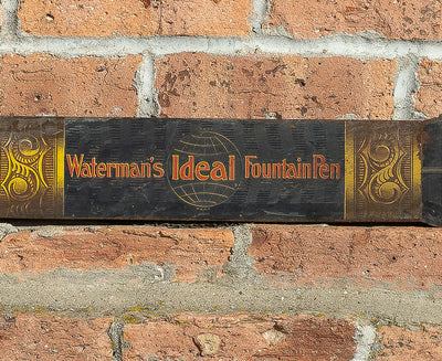 Antique Watermans Ideal Pen Trade Sign