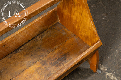 Antique Tool Caddy with Cast Iron Feet