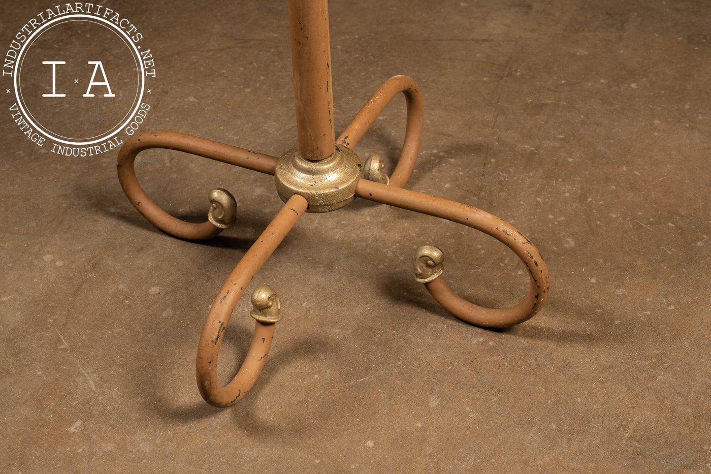 Antique Metal Coat Rack in Brown