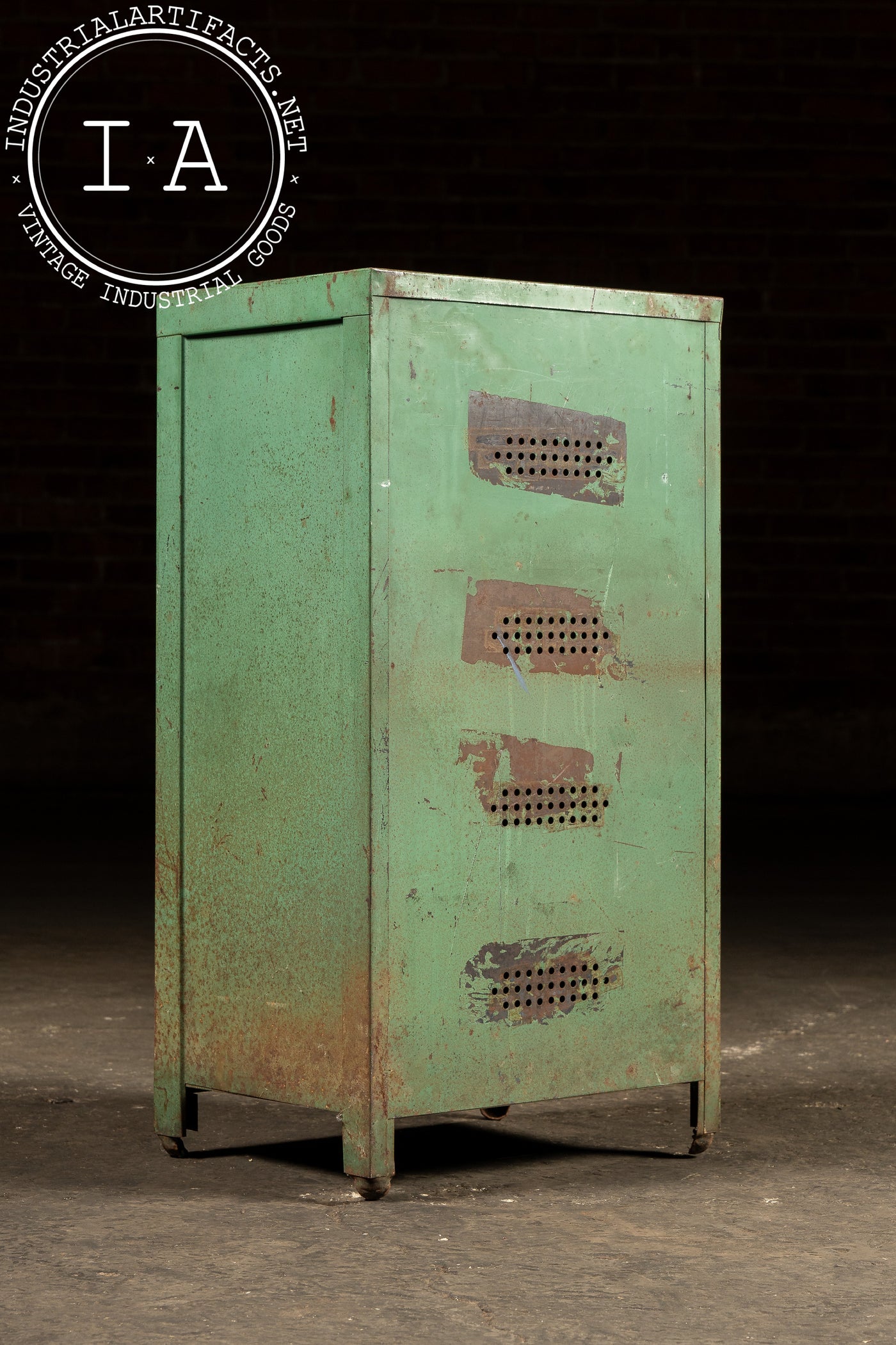 Vintage Industrial Metal Cabinet by Eagle Sheet Metal Mfg. in Green
