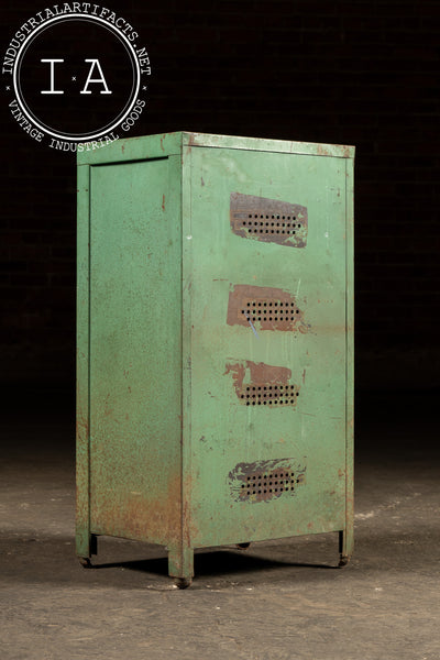 Vintage Industrial Metal Cabinet by Eagle Sheet Metal Mfg. in Green