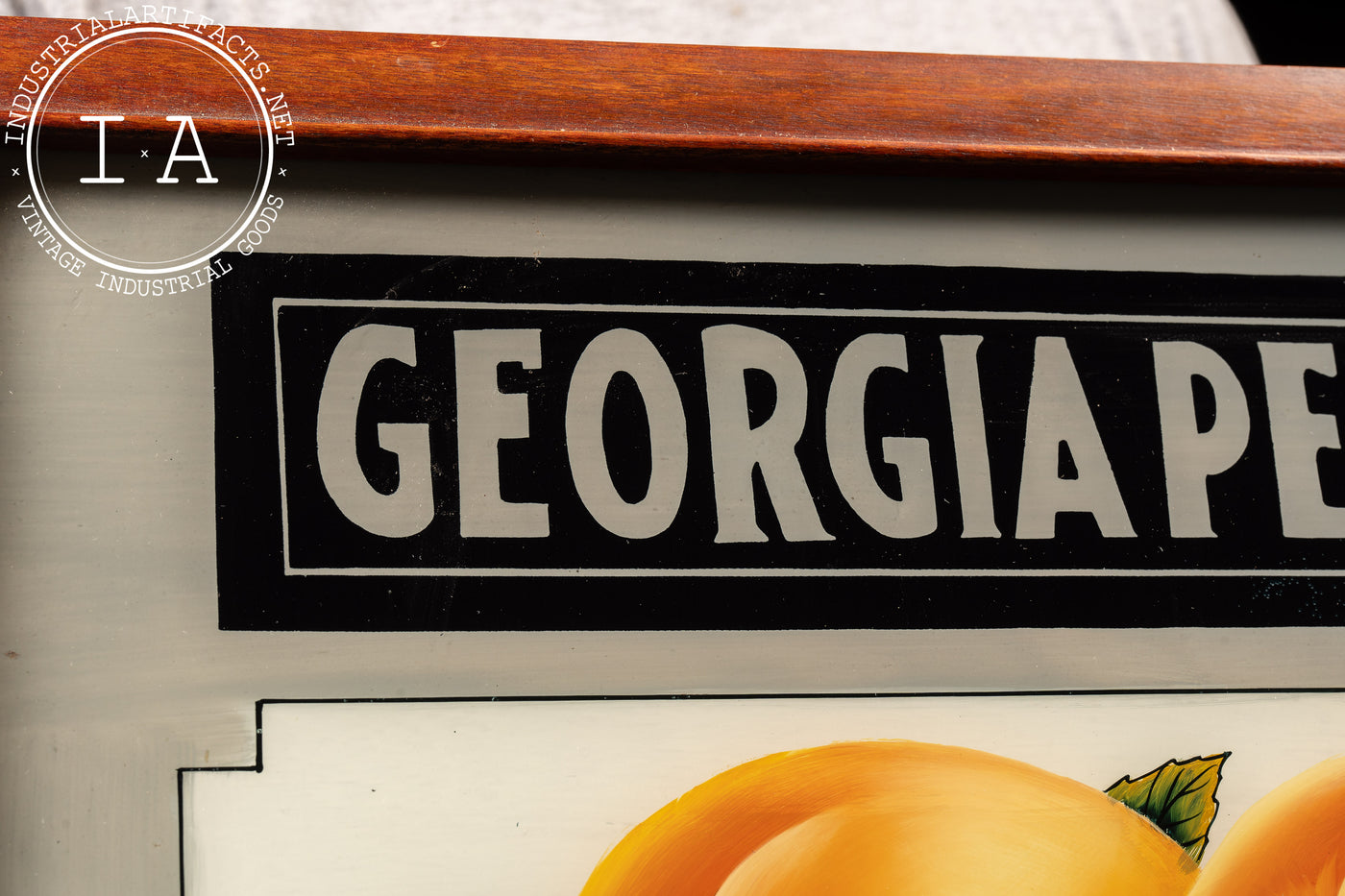 Antique Framed ROG Georgia Peaches Sign