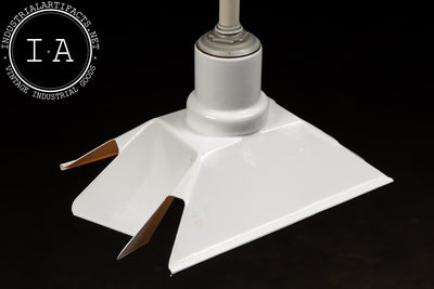 Depression-Era White Porcelain Library Light