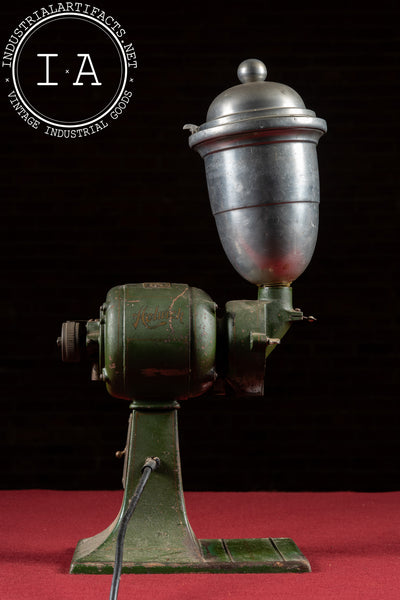 Vintage Cast Iron & Aluminum Electric Coffee Grinder by Holwick