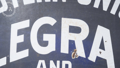 Original Double Sided Porcelain Western Union Telegraph Sign