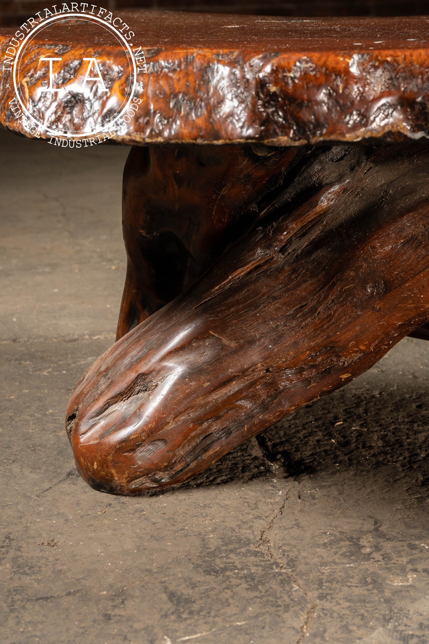 Vintage Redwood Burl Coffee Table