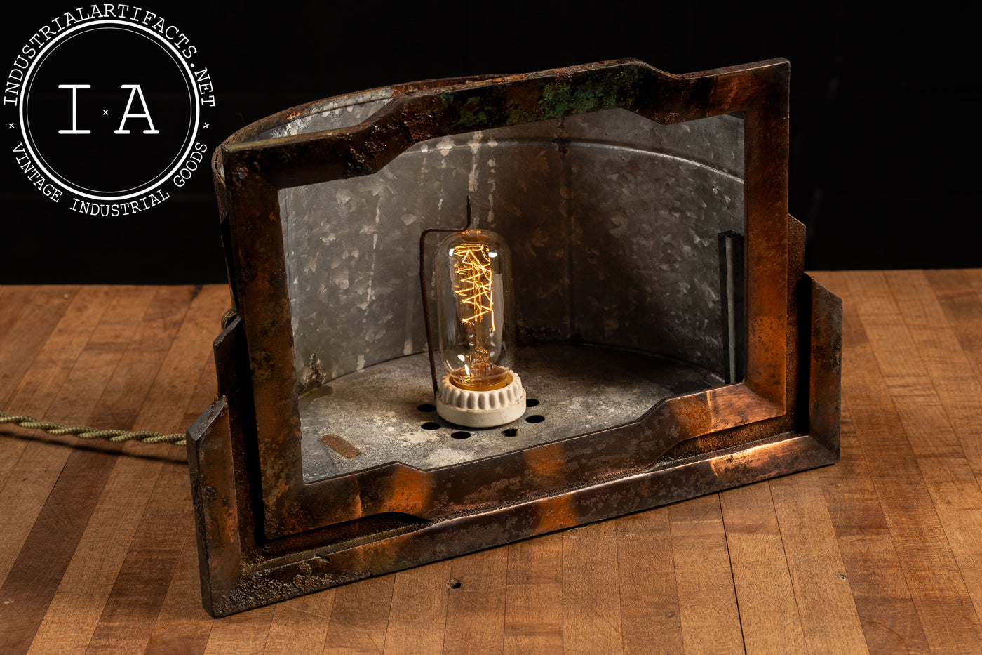 Japanned Copper C.E.S.A. Industrial Inspection Lamp