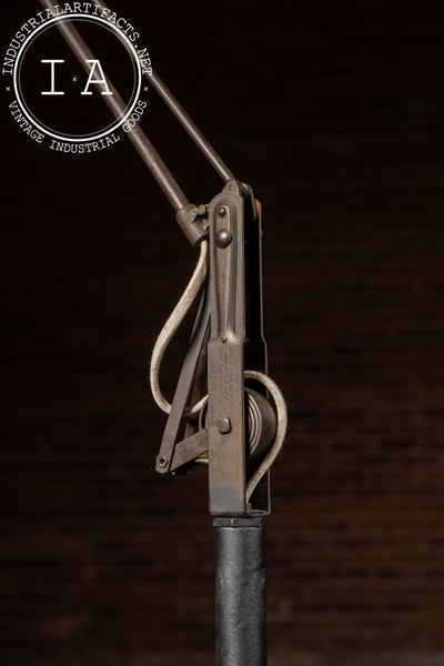 Antique Industrial Articulated Floor Lamp by Dazor