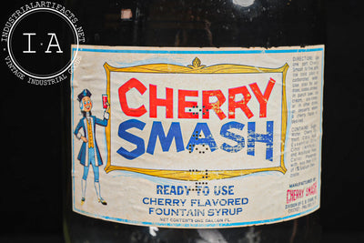 Vintage Cherry Smash Soda Fountain Syrup Dispenser