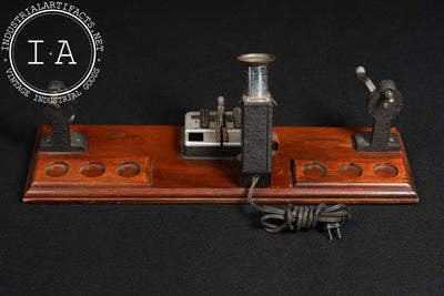 Vintage Wooden Film Splicer & Editing Station by Keystone