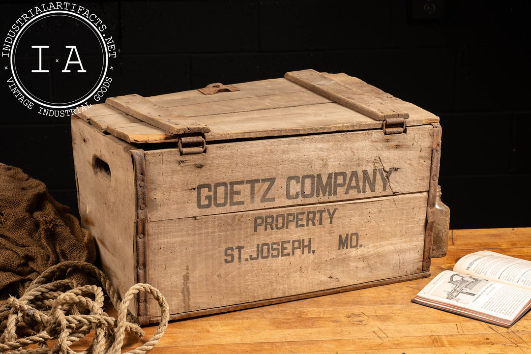 Early 20th Century Brewing Company Shipping Crate – Industrial
