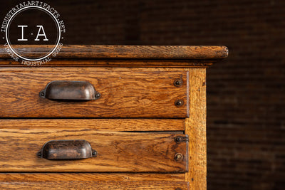 Massive Early 20th Century Oak 13-Drawer Flat File Cabinet