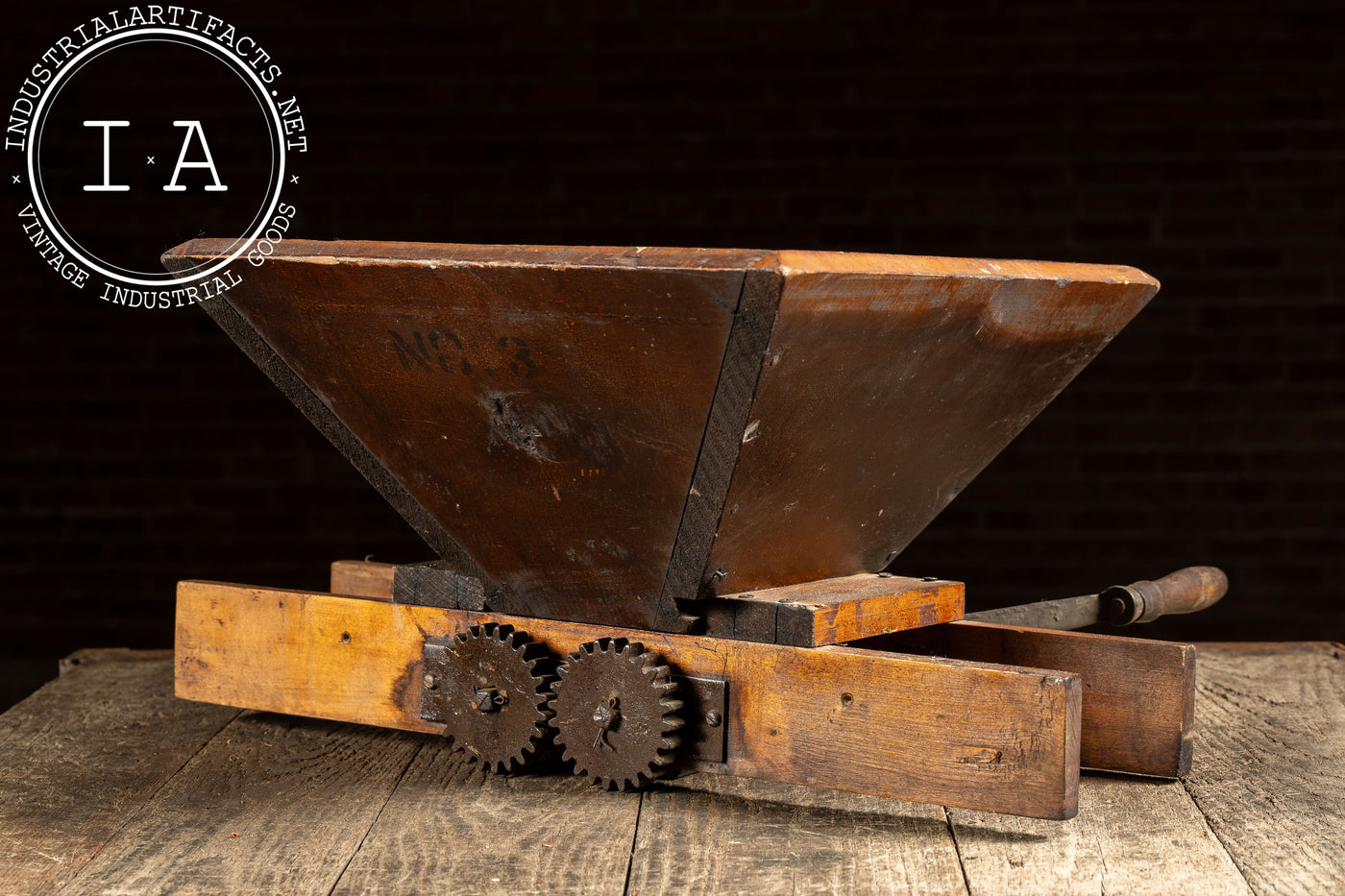 Antique Wooden Grape Crusher