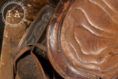 Antique Tooled Leather Horse Saddle