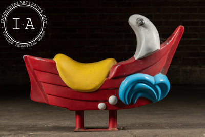 Vintage McDonald’s Playground Ride-On Boat with Dolphin Prow