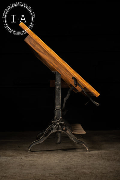 Hamilton Mfg. Co. Industrial Antique Drafting Table