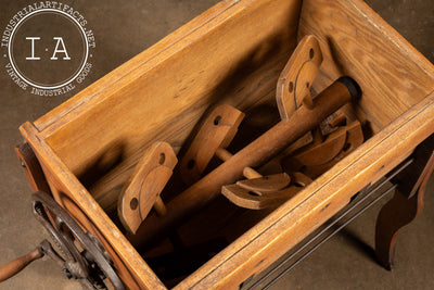 Late 19th Century Self-Standing Wooden Butter Churn