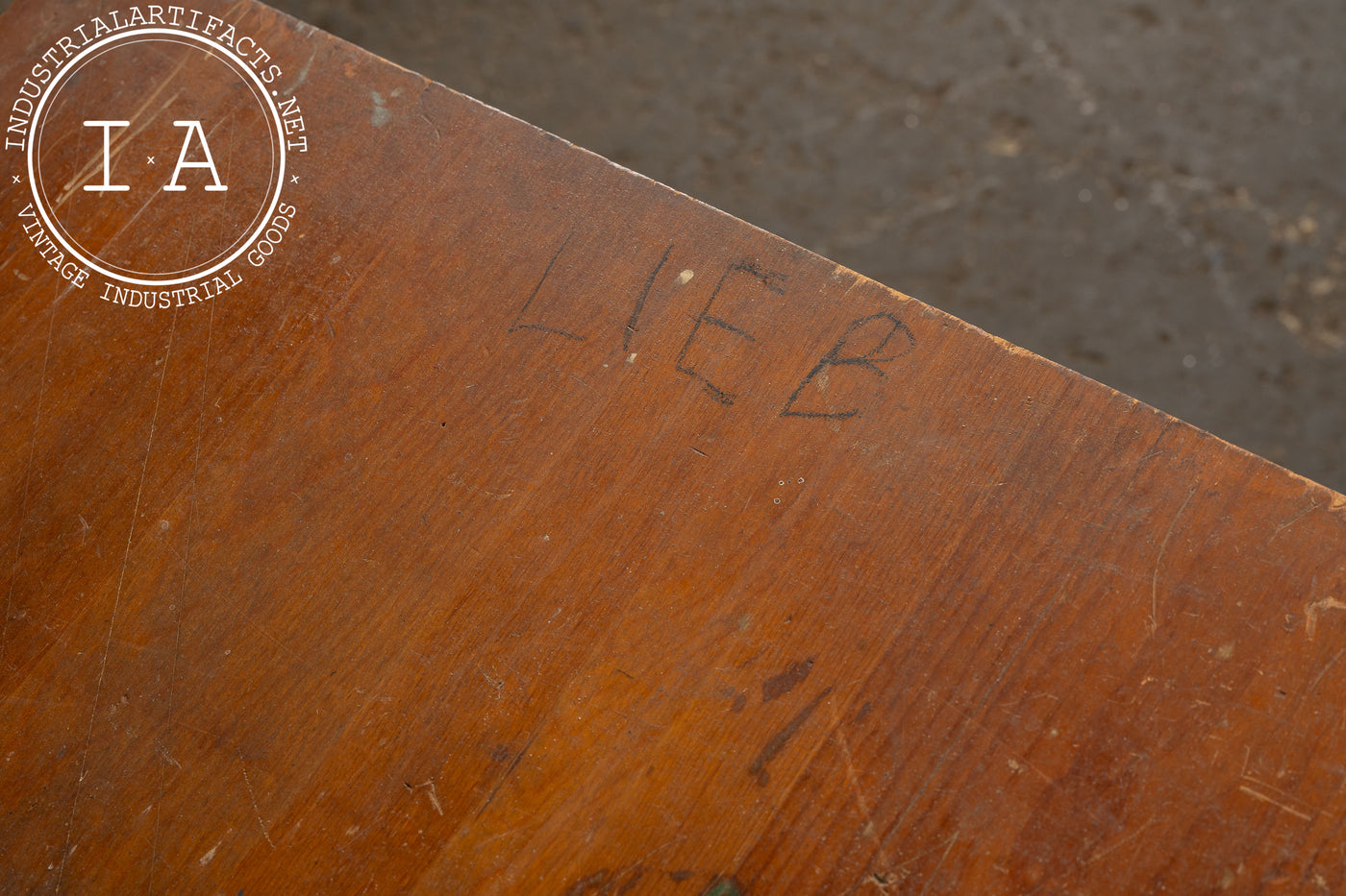 Small Antique Adjustable Wooden Drafting Table