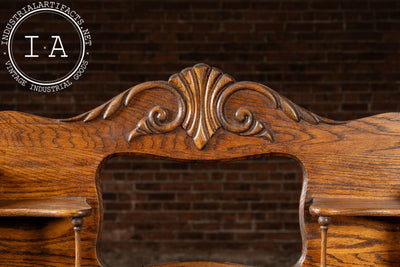 Early 20th Century Oak Drop-Front Secretary Desk