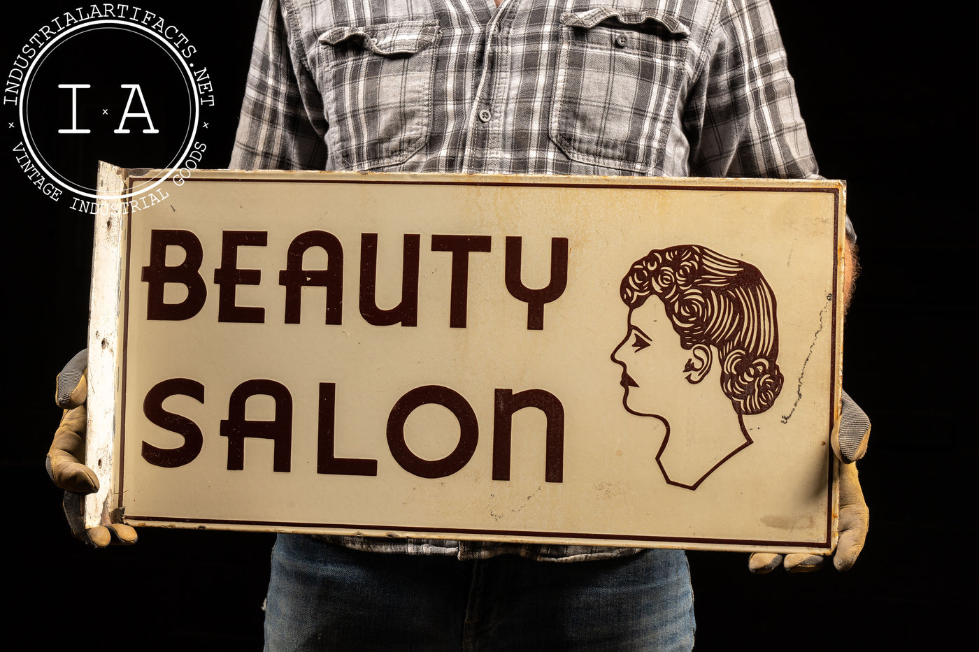 Vintage Beauty Salon DSP Storefront Flange Sign