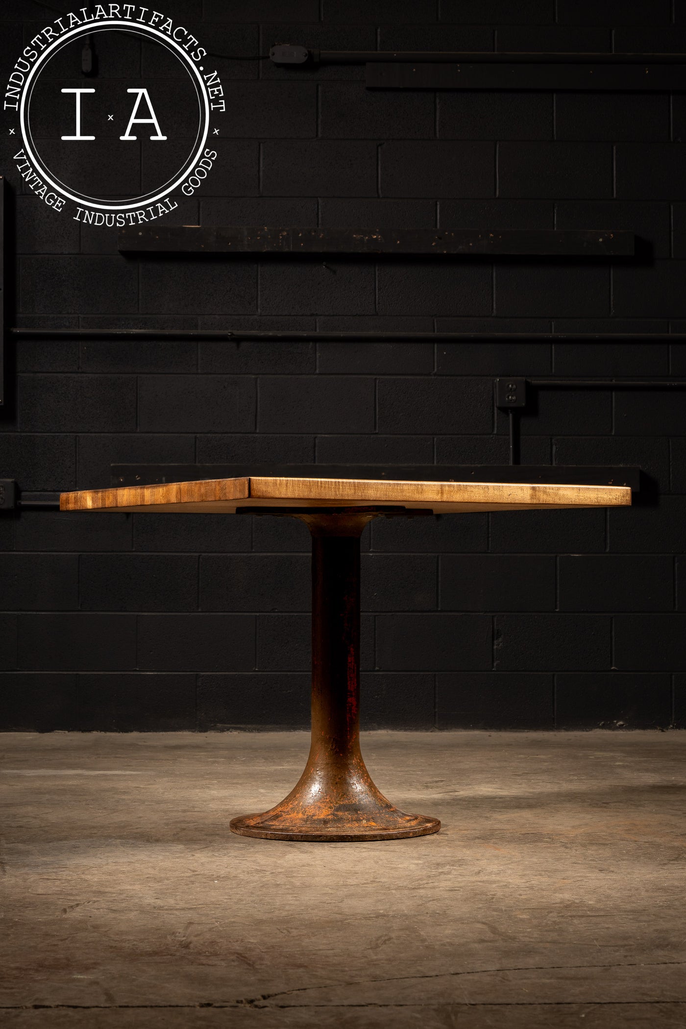 Industrial Butcher Block Bistro Table