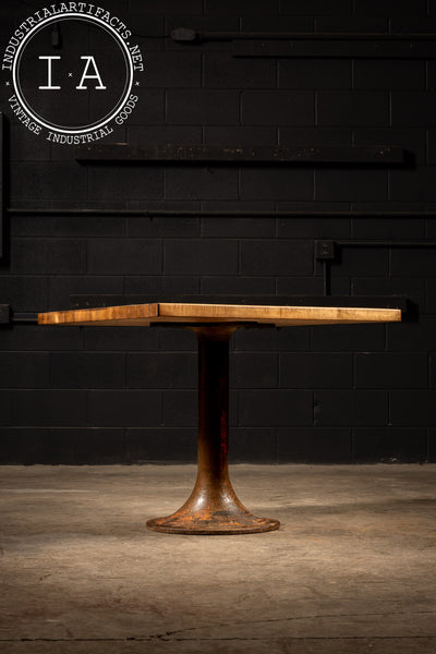 Industrial Butcher Block Bistro Table