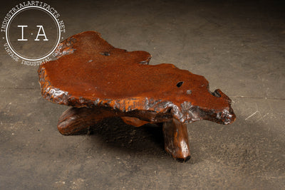 Vintage Redwood Burl Coffee Table