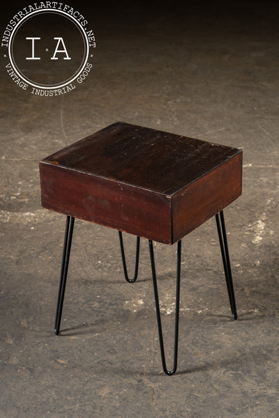 Mid-Century Two-Drawer Card Catalog Side Table by Globe-Wernicke