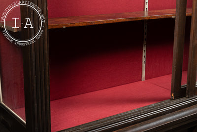 Massive Early 20th Century Sliding Glass Door Display Case