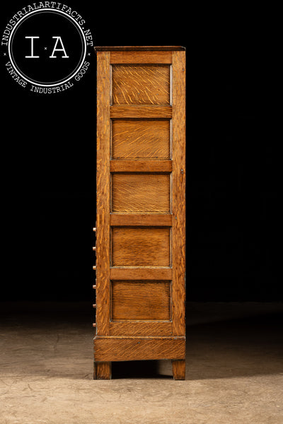 Early 20th Century Tiger Oak Library Cabinet