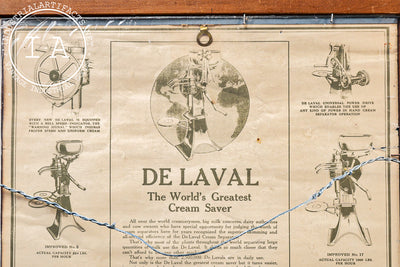 Framed Antique Double-Sided De Laval Cream Separators Advertising Print