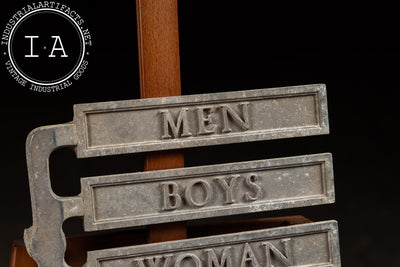 Antique Restroom Sign Foundry Mold