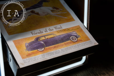 Vintage Neon Revolving Advertising Clock by Electric Ad Clock